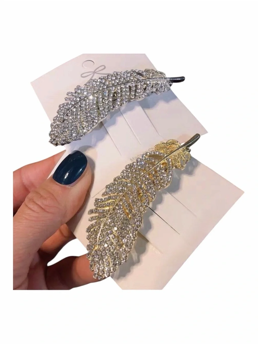 Crystal Feather Hair Clips NWT PICK 1